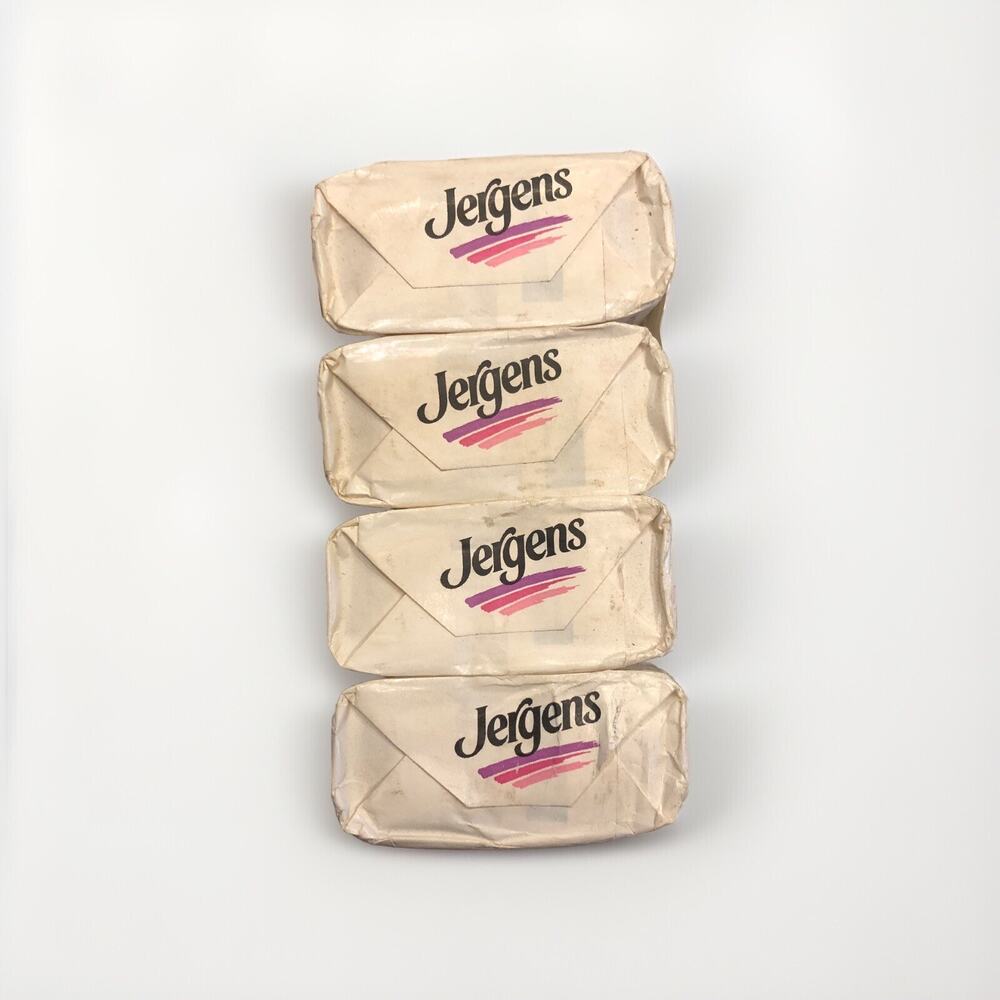 JERGENS MILD Facial Size Soap 4 BARS Vintage USA Bars Factory Sealed 4.5oz 90s